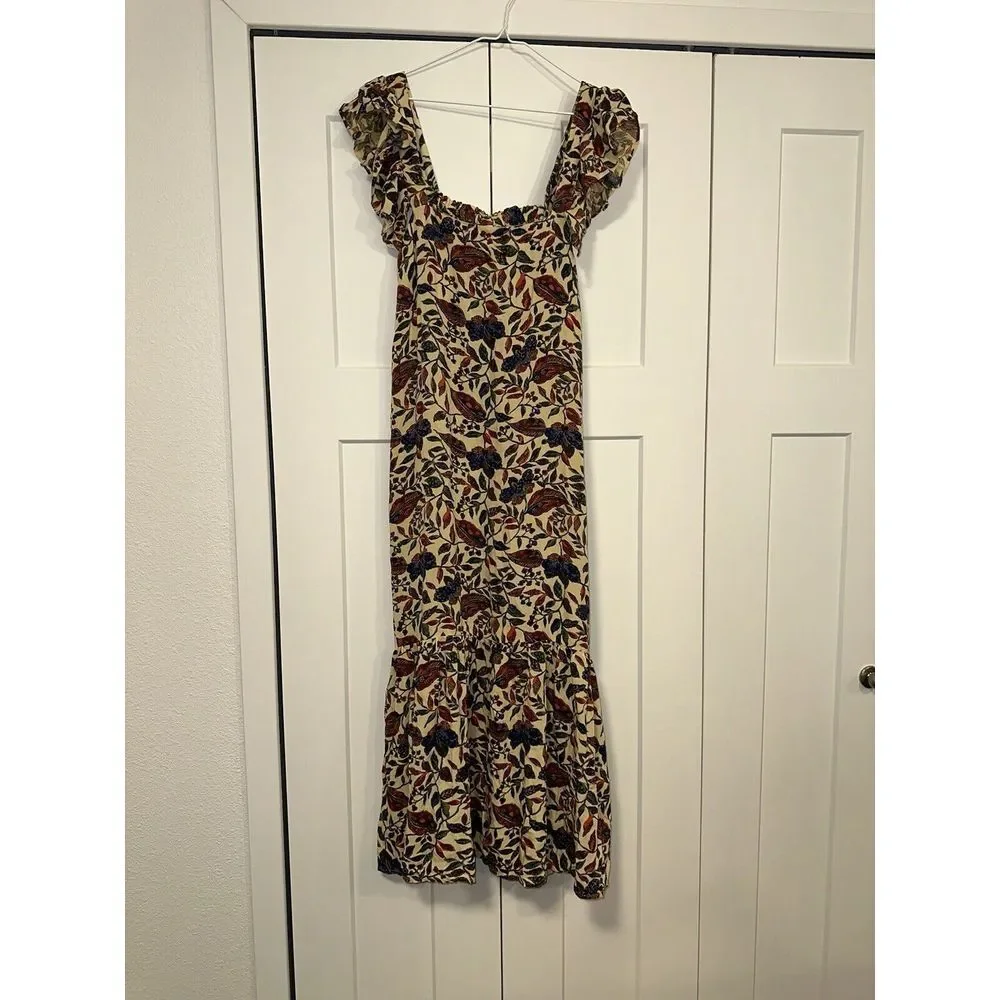 House of Harlow 1960 Floral Maxi Ruffle‎ Dress in Sister Print | Size Large